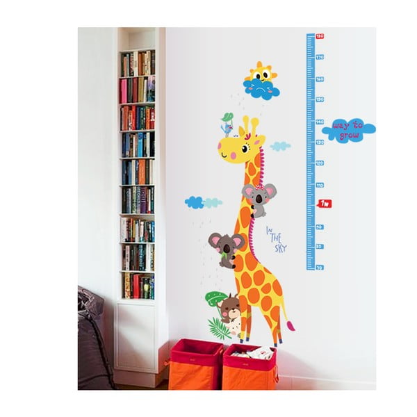 Dječja naljepnica s motivom metra za vrata/za zid 60x120 cm Giraffe & Koalas – Ambiance-image-2