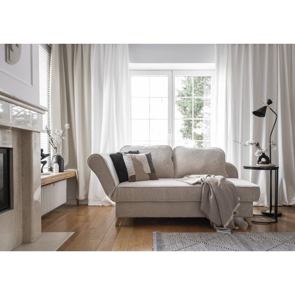 Bež ležaljka od samta (s lijevim kutom) Chic Charlotte – Miuform-image-2