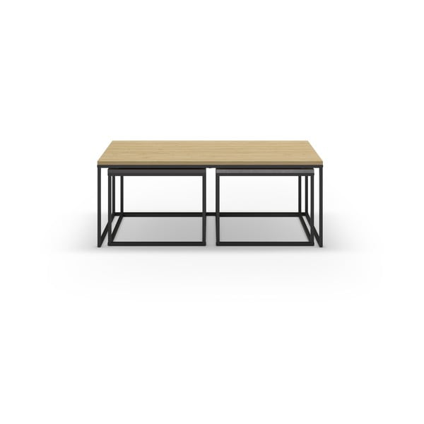 Sivi/u prirodnoj boji stolići za kavu u setu 3 kom 60x110 cm Camelia – Marckeric-image-2