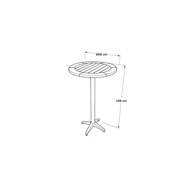 Okrugli vrtni stol aluminijski ø 68 cm Spring – Ezeis-image-2