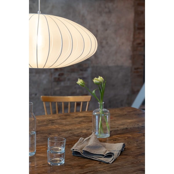 Bijela viseća svjetiljka s tekstilnim sjenilom ø 60 cm Florence – Markslöjd-image-4