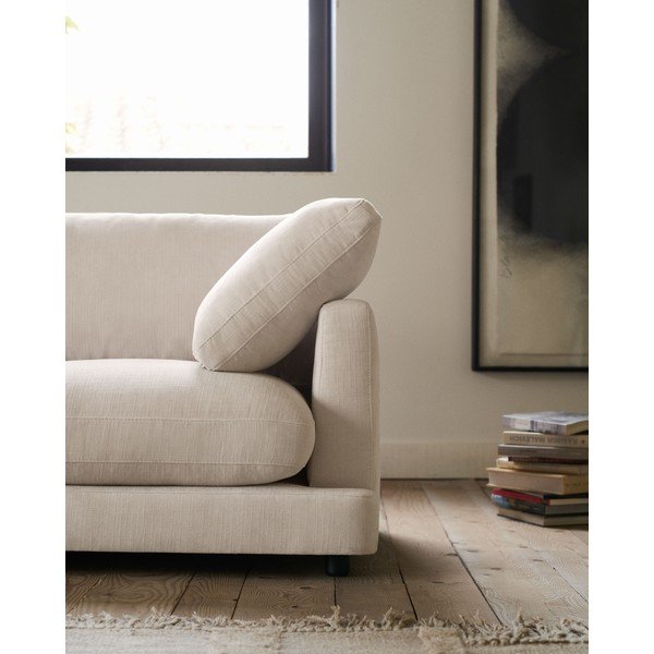 Bež kutna garnitura od šenila (s lijevim kutom/s ležaljkom) Gala – Kave Home-image-4