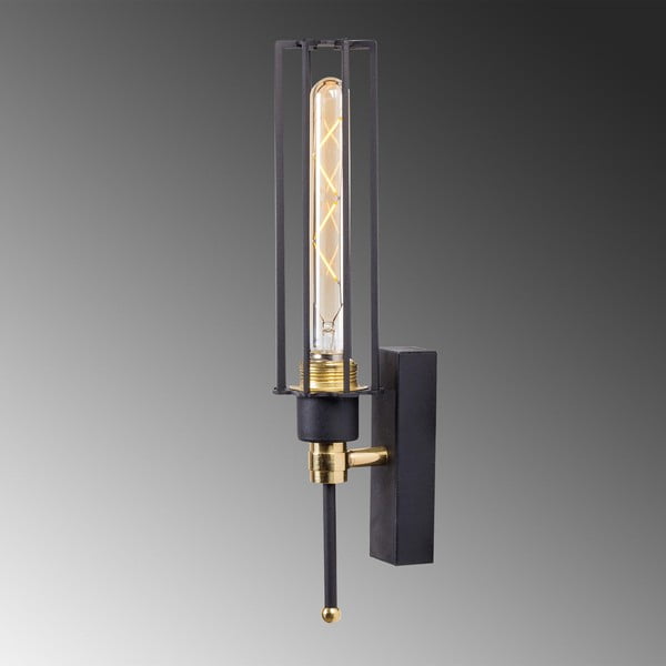 Crna/u zlatnoj boji zidna lampa ø 8 cm Fellini – Opviq lights-image-3