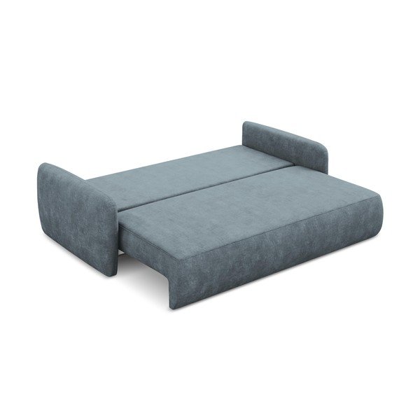 Prljavo plava sklopiva/s prostorom za pohranu sofa od šenila 218 cm Lilo – Makamii-image-4