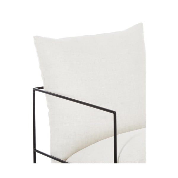 Bijela stolica s metalnim okvirom Wayne - Westwing Collection-image-4