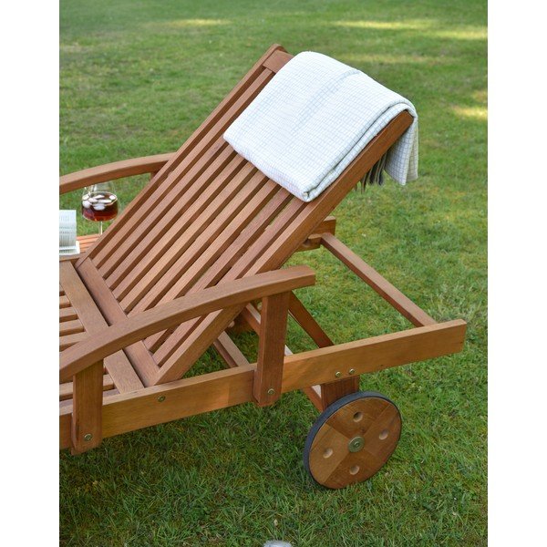 Smeđa vrtna ležaljka od masivnog drveta Beverly Hills – Garden Pleasure-image-2