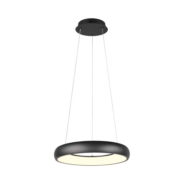 Mat crna LED viseća svjetiljka s mogućnosti zatamnjivanja s metalnim sjenilom ø 46 cm Cardona – Trio-image-2