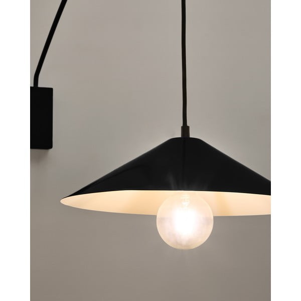 Crna zidna lampa ø 35 cm Kally – Kave Home-image-4