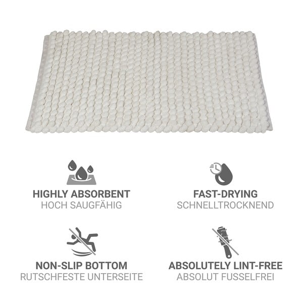 Bijela tekstilna kupaonska prostirka 50x80 cm Solivo – Wenko-image-4