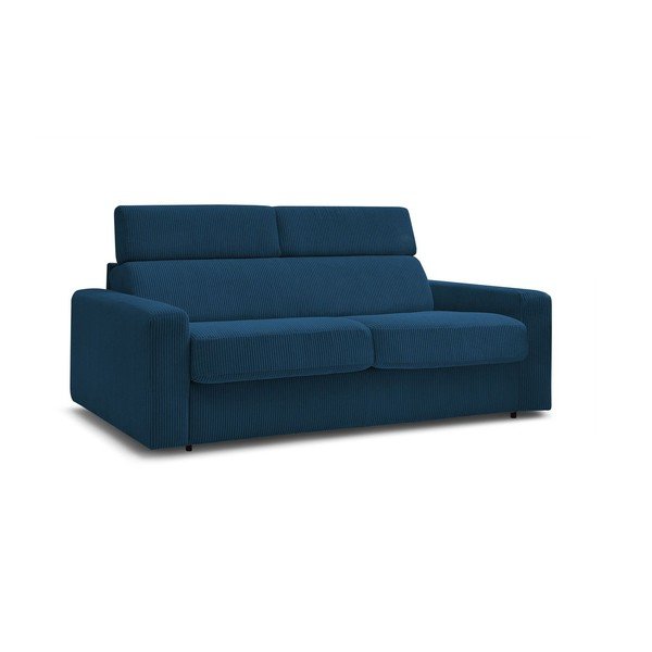Tamno plava sklopiva sofa od samta 195 cm Monaco – Bobochic Paris-image-1