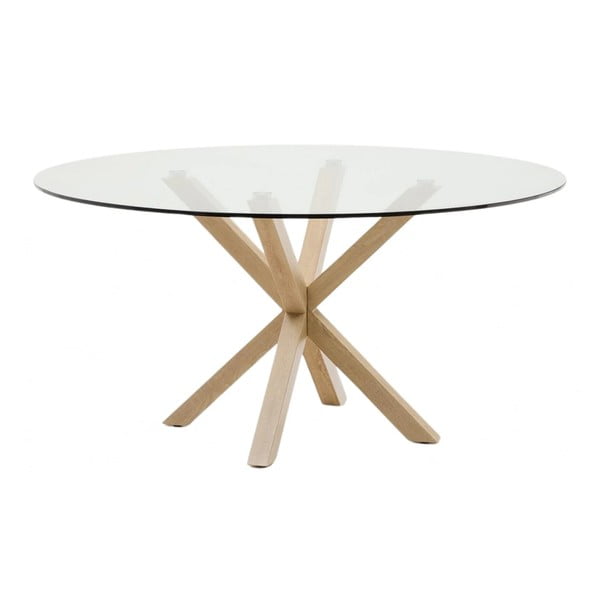 Okrugao blagovaonski stol sa staklenom pločom stola ø 150 cm Argo – Kave Home