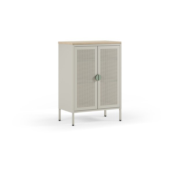 Krem/u prirodnoj boji metalni ormarić 70x100x40 cm Sayla – Marckeric