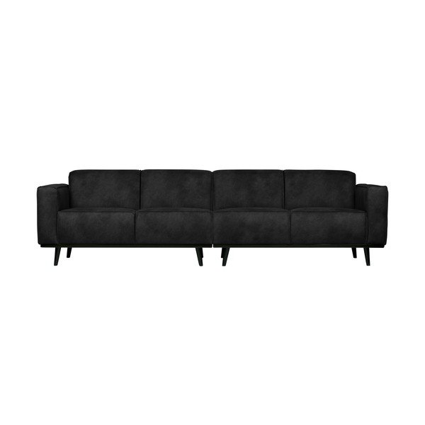 Crna sofa od imitacije antilopa BePureHome Statement, 280 cm