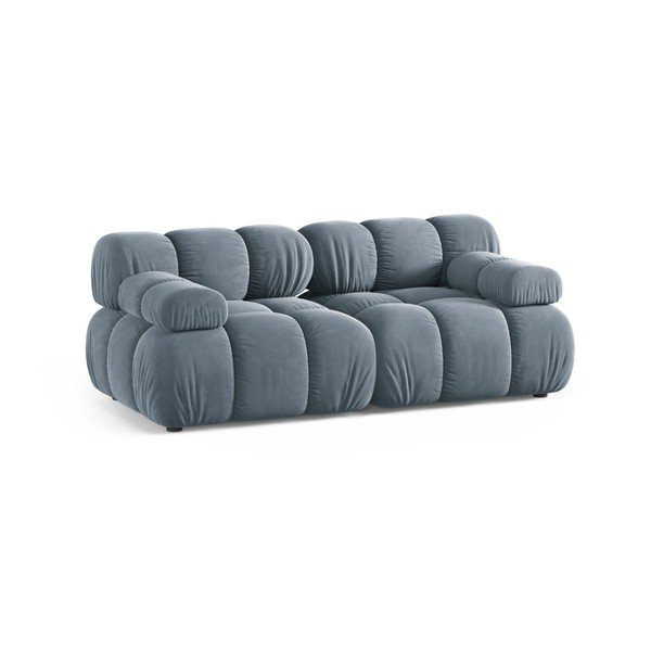 Siva baršunasti sofa 188 cm – Micadoni -image-1