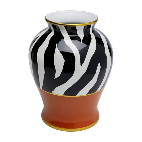 Vaza sa zebrinim prugama Kare Design Zebra Ornament, visina 38 cm