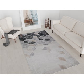 Sivo-krem perivi tepih 180x120 cm - Vitaus