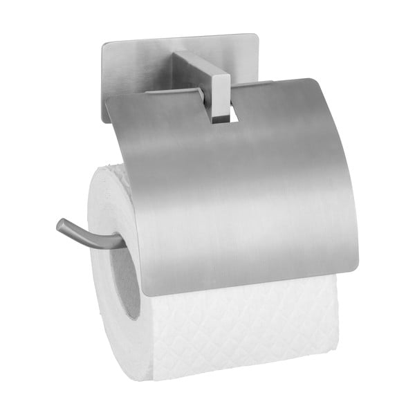 Samoljepljiv držač toaletnog papira od nehrđajućeg čelika u mat srebrnoj boji Genova – Wenko