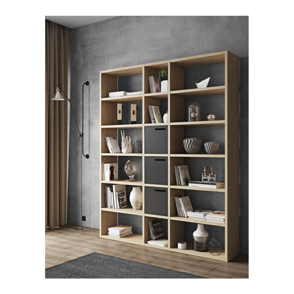 Svijetlo smeđa polica za knjige TemaHome Pombal, visina 224 cm-image-3