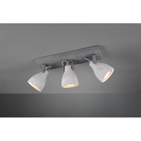 Zidna siva lampa za 3 Trio Concrete žarulje, dužine 35 cm-image-1
