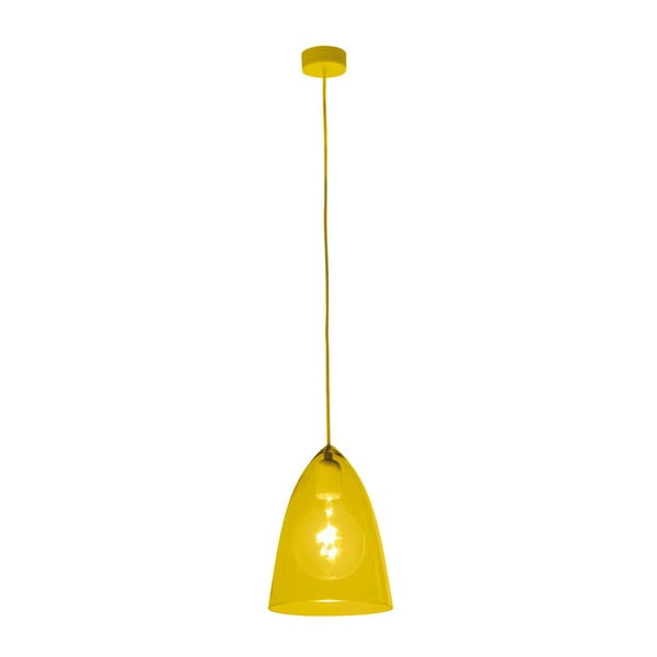 Žuta viseća svjetiljka SULION Glassy