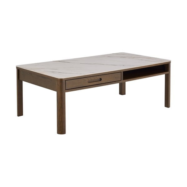 Bež/tamno smeđi stolić za kavu s keramičkom daskom 70x130 cm Southampton – Actona