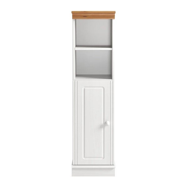 Bijeli visok/uski kupaonski ormarić od masivnog bora 30,5x115,5 cm Anita – Støraa
