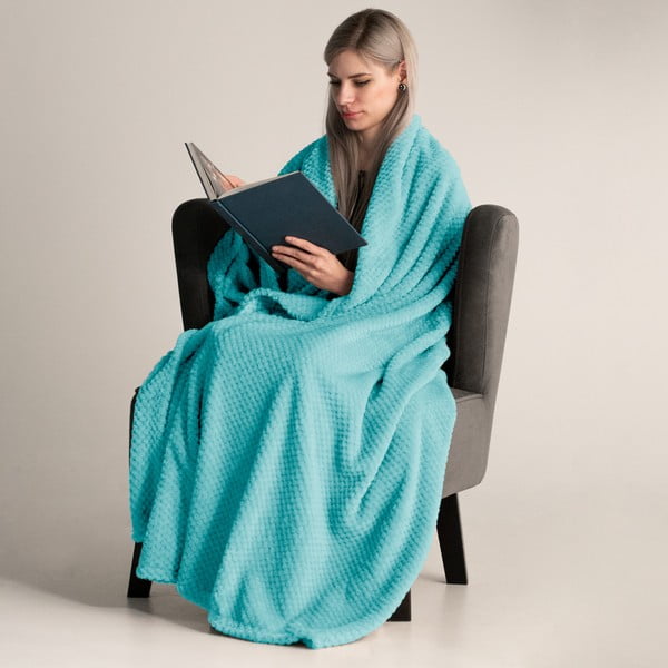 Tirkiz pokrivač mikrovlakana DecoKing Henry 200 x 150 cm-image-1