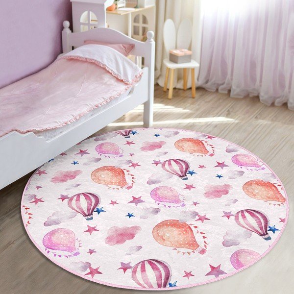 Ružičasti dječji tepih ø 120 cm Comfort – Mila Home-image-1