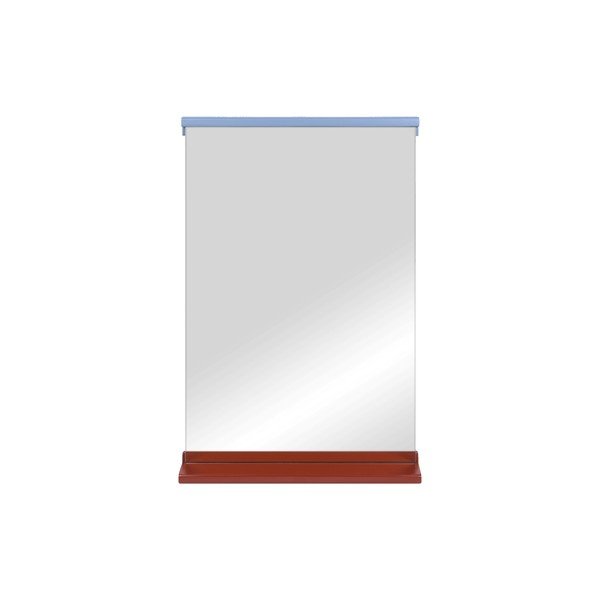 Zidno ogledalo s policom s okvirom od masivnog drveta 50x75 cm Lun – noo.ma