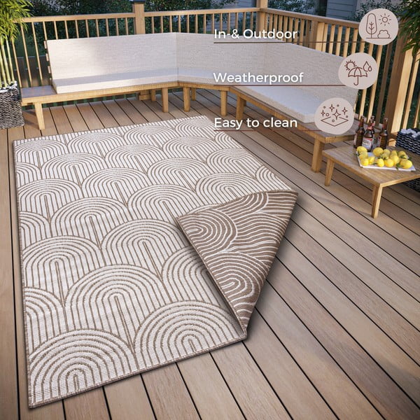 Smeđi vanjski tepih 160x230 cm Pangli Linen – Hanse Home-image-3