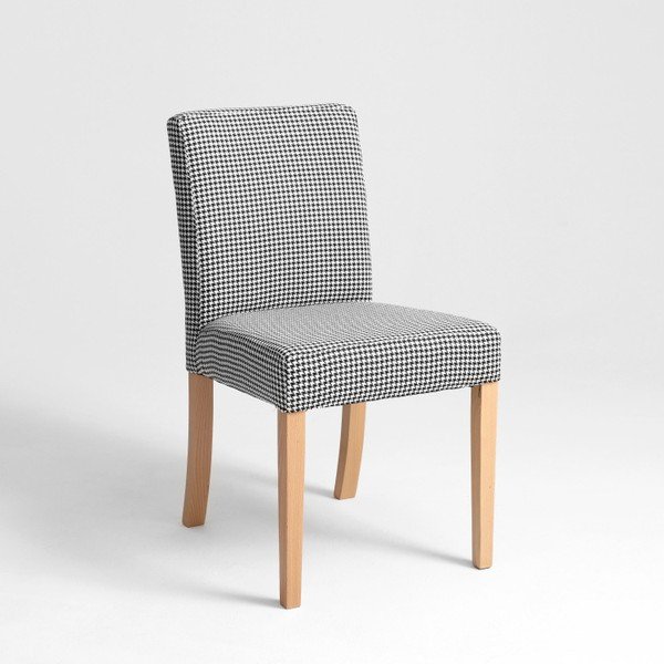 Crno-bijela stolica s prirodnim nogama Custom Form Wilton-image-1