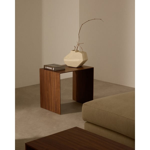 Pomoćni stol u dekoru oraha 40x55 cm Litto – Kave Home-image-1