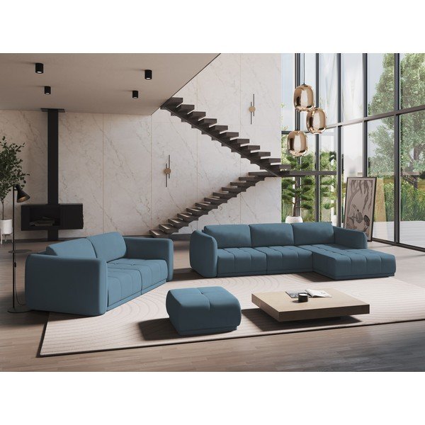 Svijetlo plava kutna garnitura Hoku – Makamii-image-1