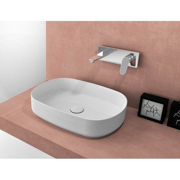 Bijeli keramički sudoper Sapho Infinity Oval, 55 x 36 cm-image-1