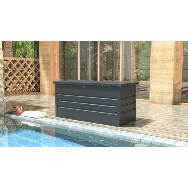 Antracitno siva vrtna kutija za pohranu Max A – Rojaplast-image-1