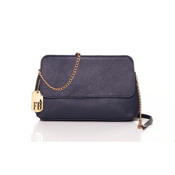 Federica Bassi Envelope Navy kožna torbica