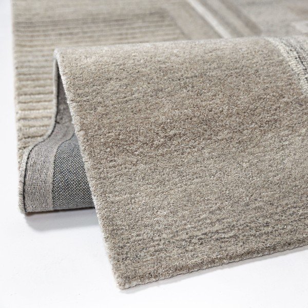 Sivo-bež ručno rađen vunen tepih 140x200 cm Lira  – Flair Rugs-image-3