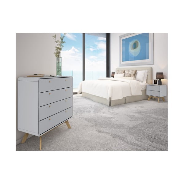 Sivi noćni ormarić Cassie - Støraa-image-4