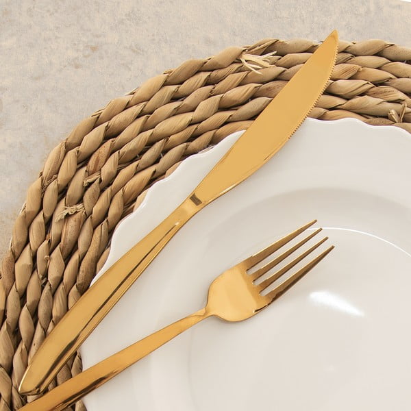 Pribor 24 kom od nehrđajućeg čelika u zlatnoj boji Gold – Orion-image-3