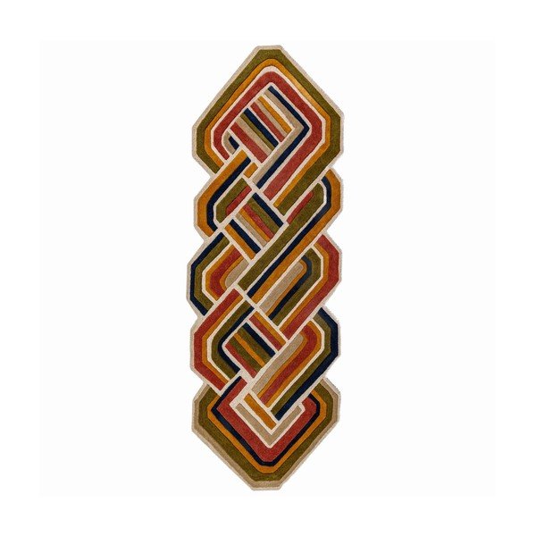 Ručno rađena vunena staza 80x300 cm Lattice Shaped  – Flair Rugs