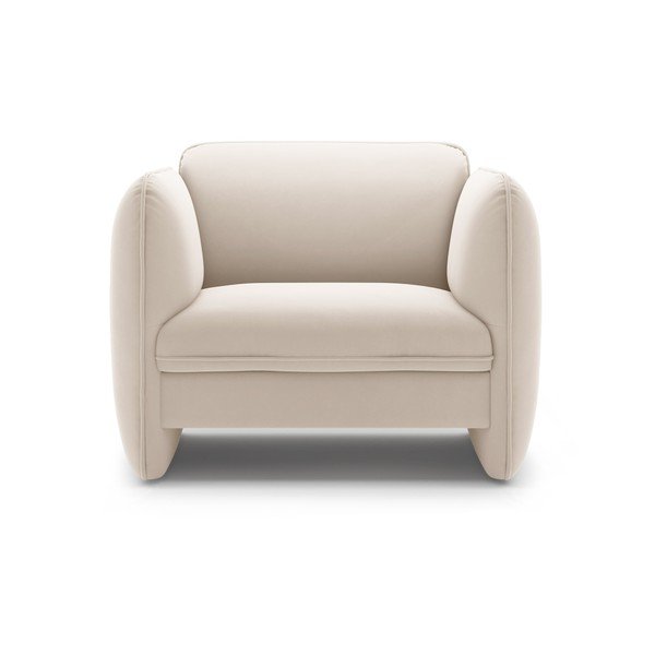 Krem baršunasti fotelja Georgia – Micadoni -image-2