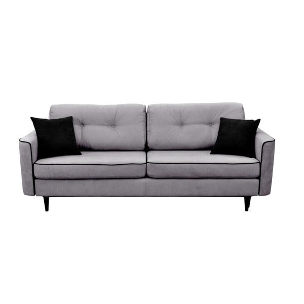 Sivi kauč na razvlačenje s crnim nogama Mazzini Sofas Magnolia