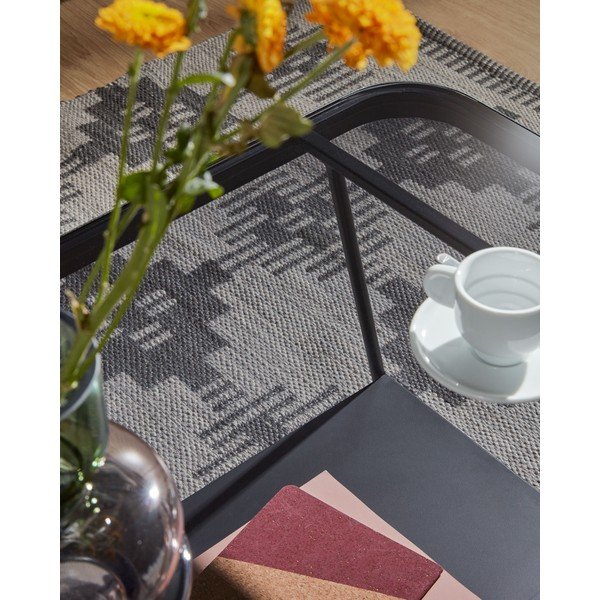 Crni stolić za kavu sa staklenom pločom stola 45x90 cm Duilia – Kave Home-image-2