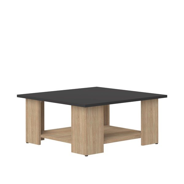 Stolić u dekoru hrasta s crnom pločom 67x67 cm Square - TemaHome -image-2
