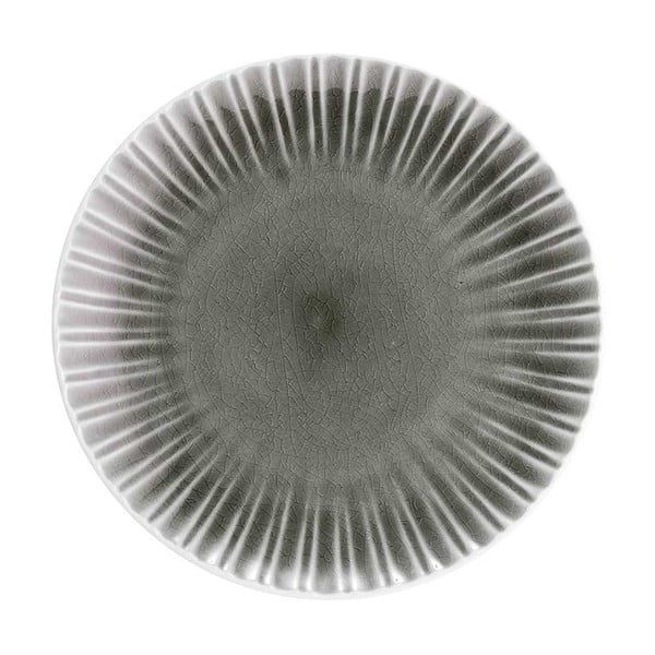Sivi zemljani tanjur Ladelle Mia, ⌀ 21,5 cm