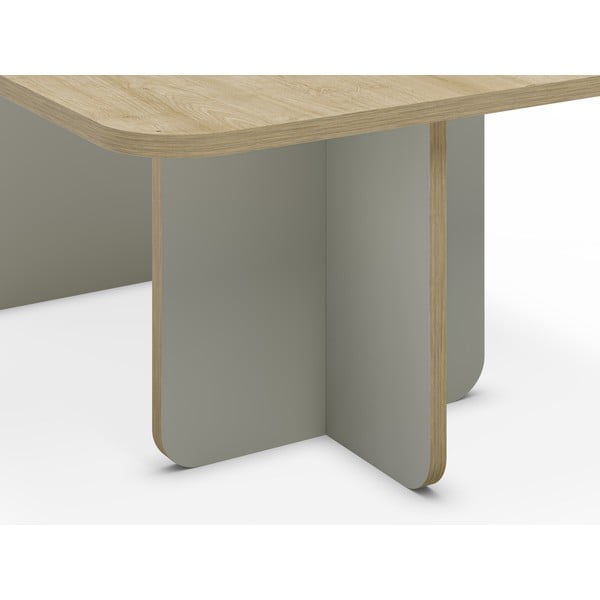 Svijetlo zeleni/u prirodnoj boji stolić za kavu s pločom stola u dekoru hrasta 56x100 cm Hillary – Marckeric-image-4