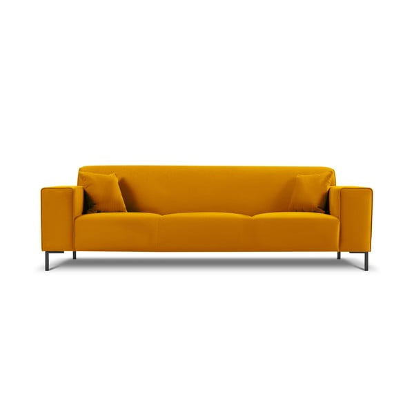 Žuta baršunasta sofa Cosmopolitan Design Siena
