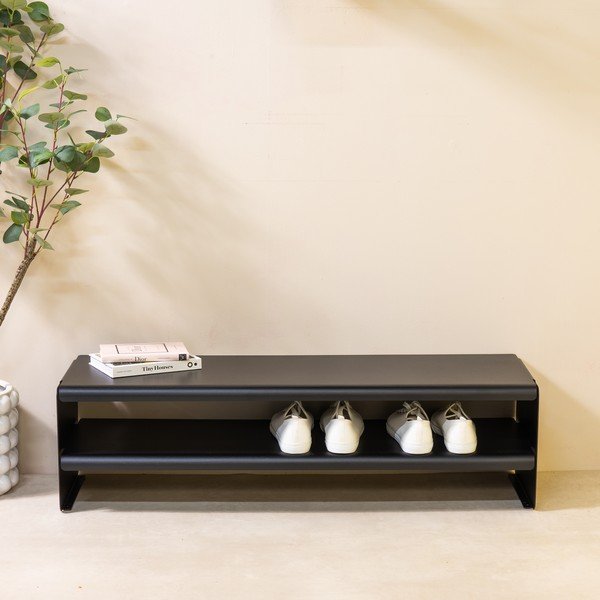 Crni željezni ormarić za cipele 101,5x28x31 cm Linea – Spinder Design-image-2