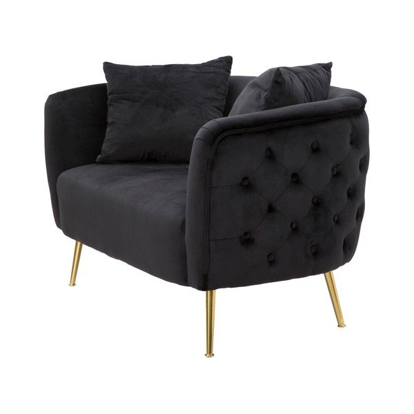 Crna baršunasti sofa 127 cm Bucarest – Mauro Ferretti-image-3