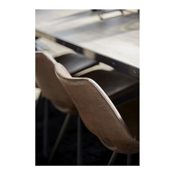 Svijetlo smeđa stolica za blagovanje s crnom bazom Canett Coronas-image-2